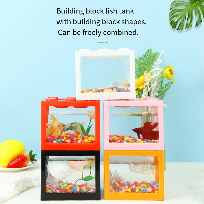 참신한 블록 모양의 미니 수족관 데스크탑 금붕어 수조, - Aquarium Fish Goldfish 리뷰 및 가격