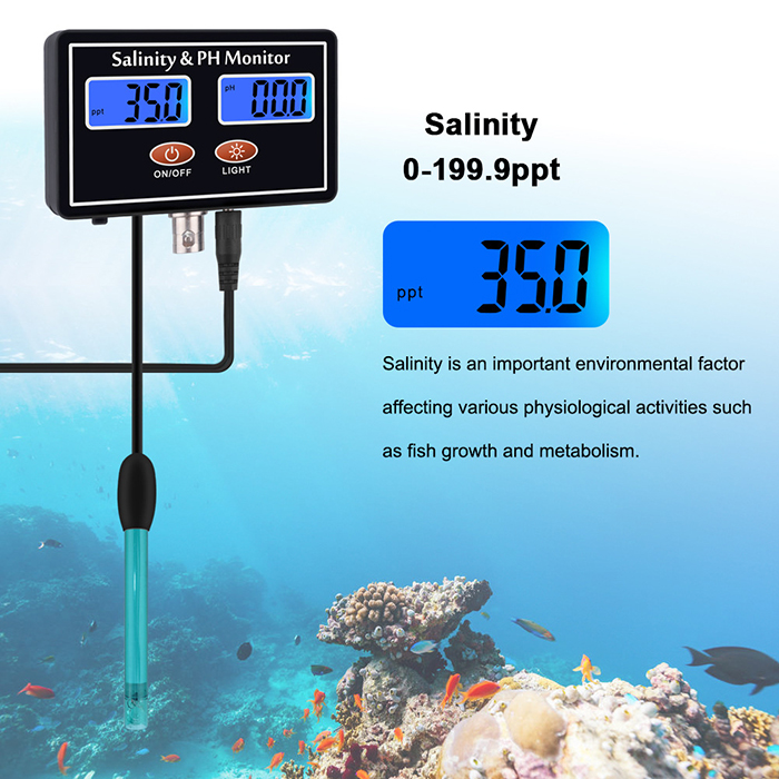 온라인 PH 및 염분 측정기 2 in 1 수족관 수질  - Aquarium Fish In Online 리뷰 및 가격