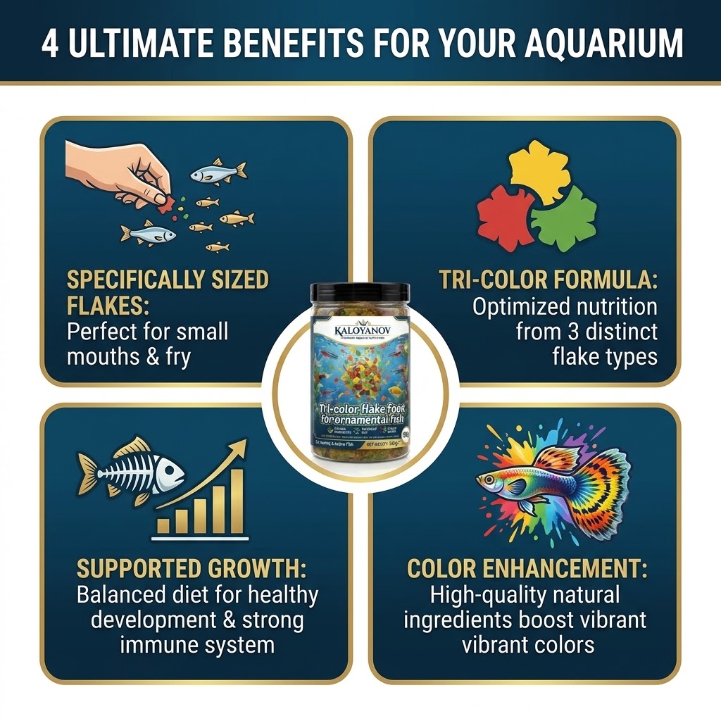 삼색 수족관 물고기 사료 플레이크, 균형 잡힌 영양,  - Aquarium Fish Holiday Food 리뷰 및 가격