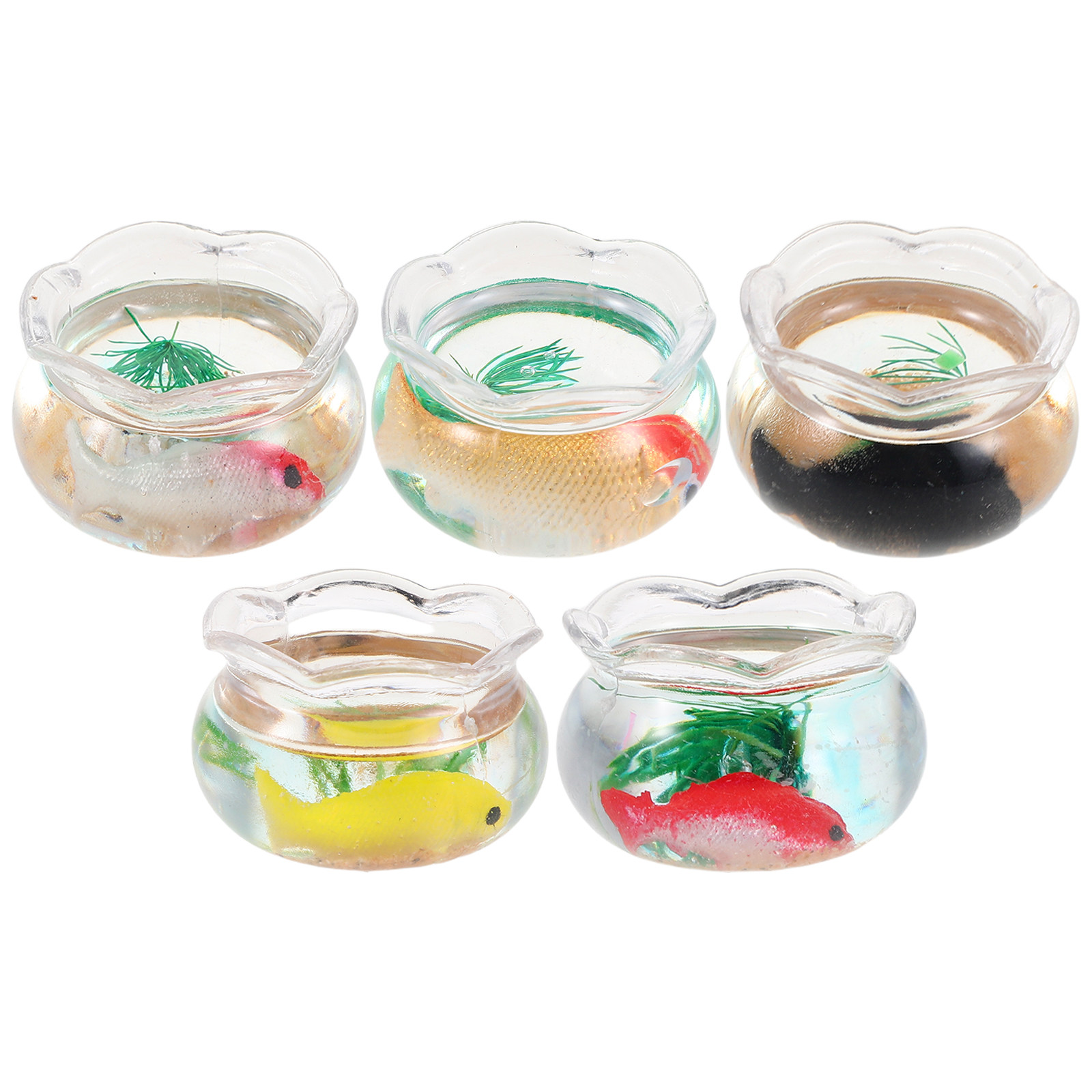 5개 미니어처 어항, 작은 원형 금붕어 수족관, 사실적 - Aquarium Fish Goldfish 리뷰 및 가격